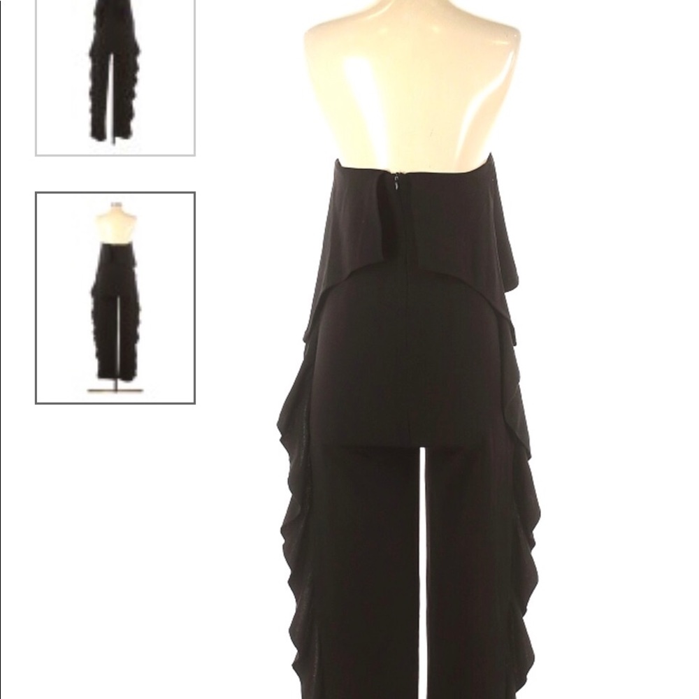 Pants frill jumpsuit